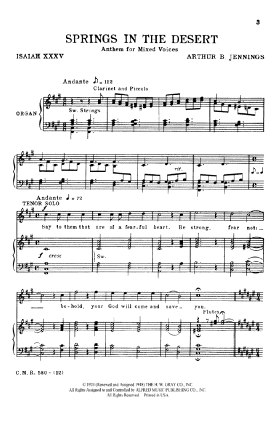 Springs in the Desert 4-Part scores gallery preview page 3