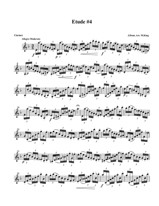 Clarinet Etude #4, Arr. Marten King