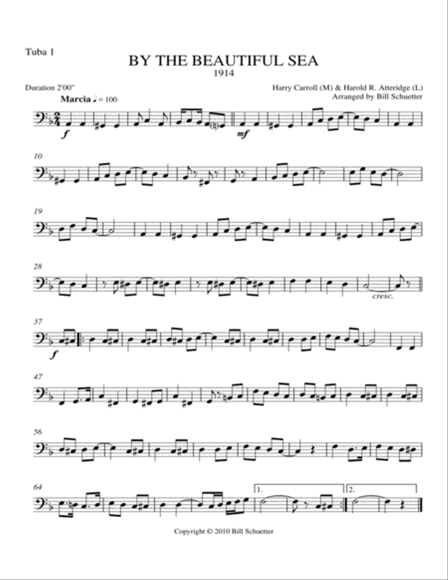 By the Beautiful Sea By the Beautiful Sea Tuba scores gallery preview page 3