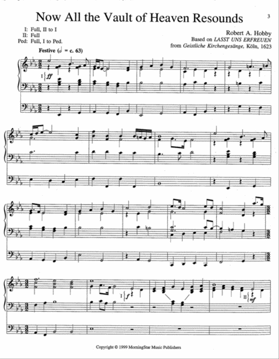 Three Easter Hymn Settings Organ scores gallery preview page 2
