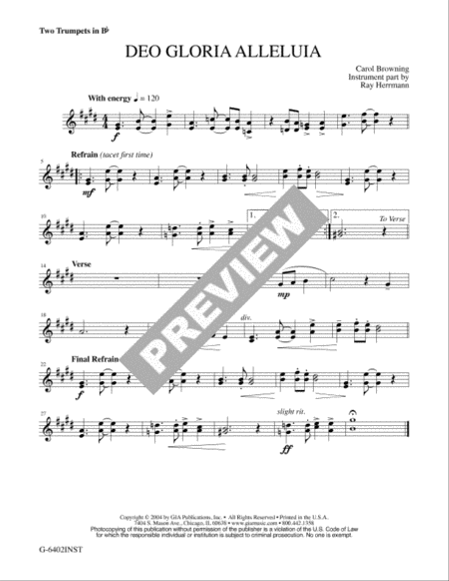 Deo Gloria Alleluia - Instrument edition Flute scores gallery preview page 2