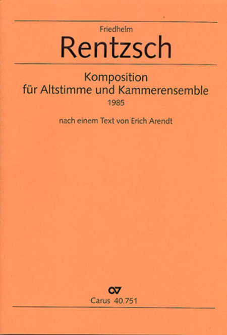Komposition fur Altstimme und Kammerensemble (Composition for Alto and Chamber Ensemble) (Composition pour voix d