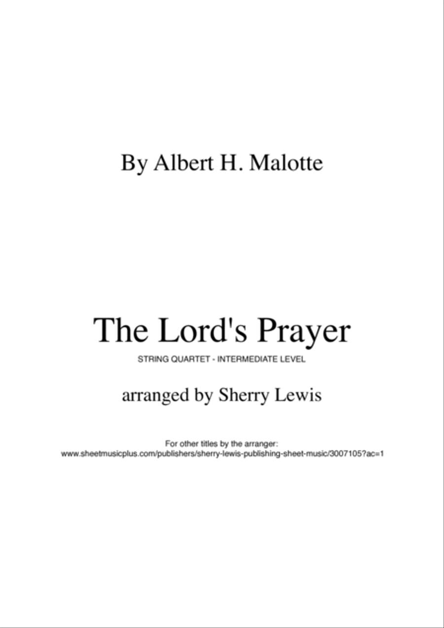 The Lord's Prayer String Quartet scores gallery preview page 2