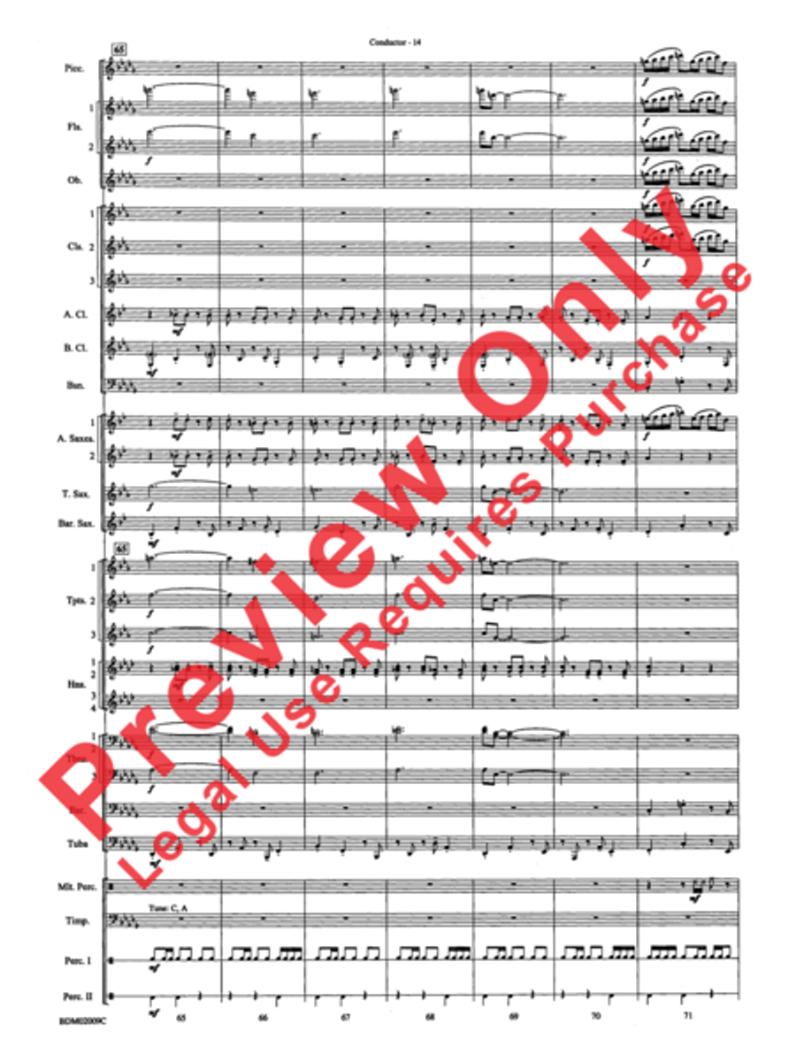 Thine Alabaster Cities Gleam (A Message of Hope for America) Concert Band scores gallery preview page 16