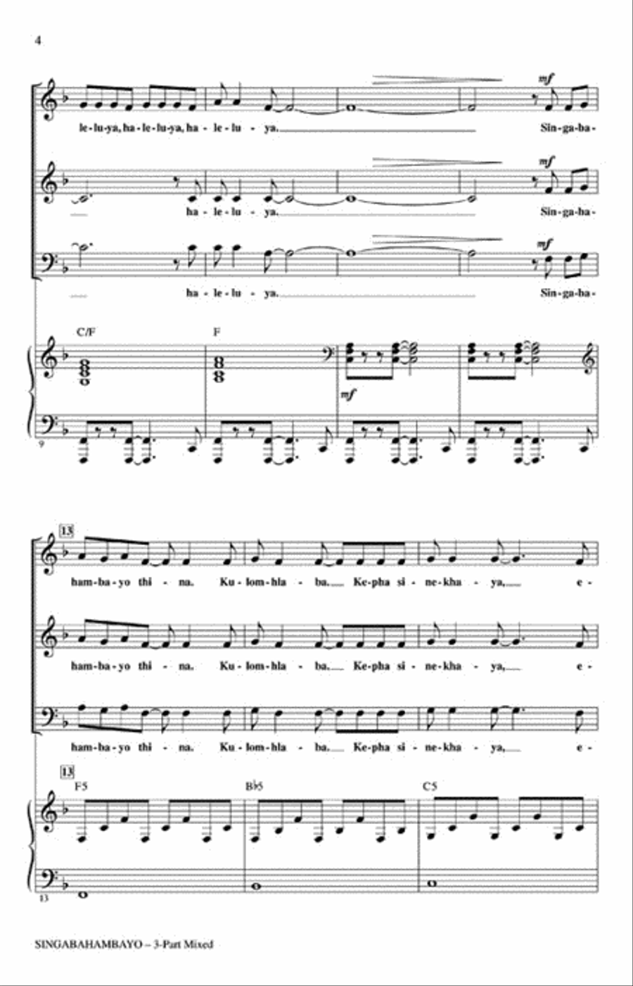 Singabahambayo 3-Part scores gallery preview page 3