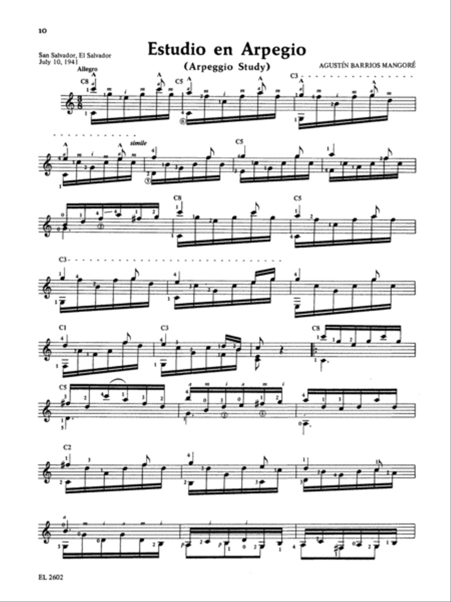 Guitar Works of Agustin Barrios Mangore, Volume 1 Acoustic Guitar scores gallery preview page 3