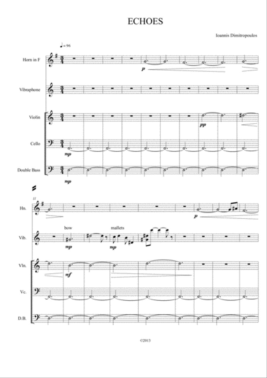 ECHOES ECHOES Small Ensemble scores gallery preview page 1