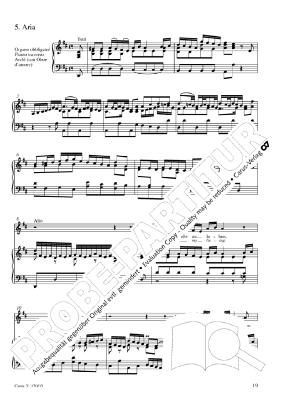 O blessed rest, o welcome heart's delight (Vergnugte Ruh, beliebte Seelenlust) Flute scores gallery preview page 20
