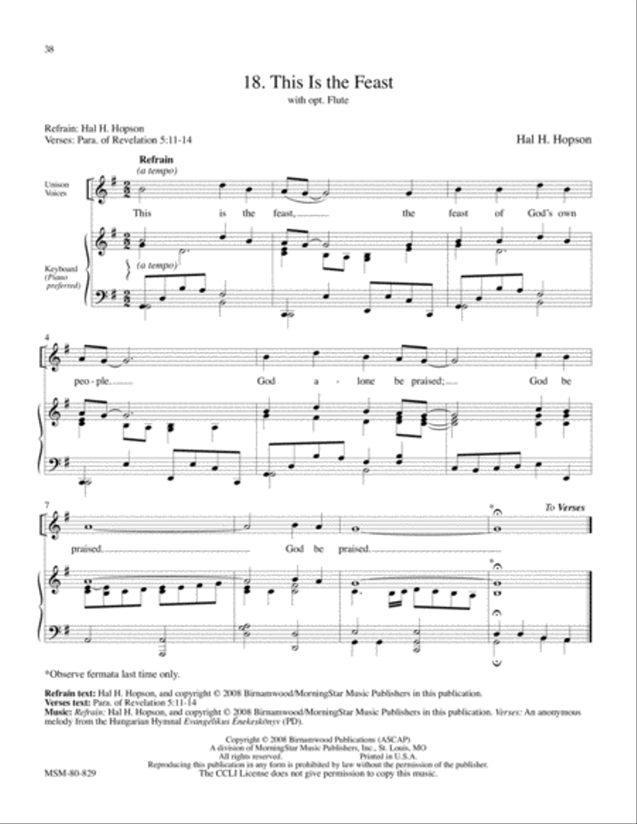 This Is the Feast 4-Part scores gallery preview page 1