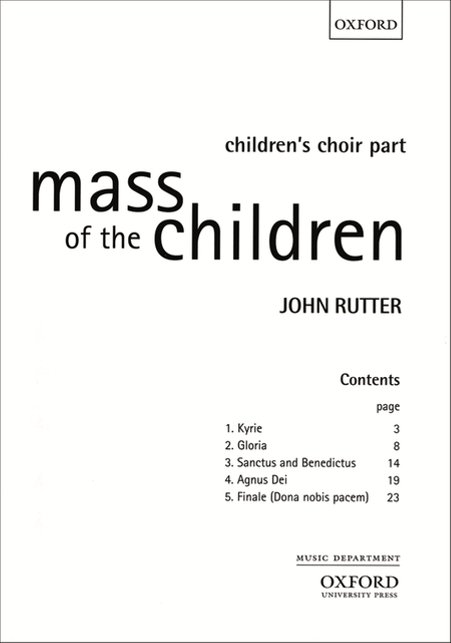 Mass of the Children 4-Part scores gallery preview page 1