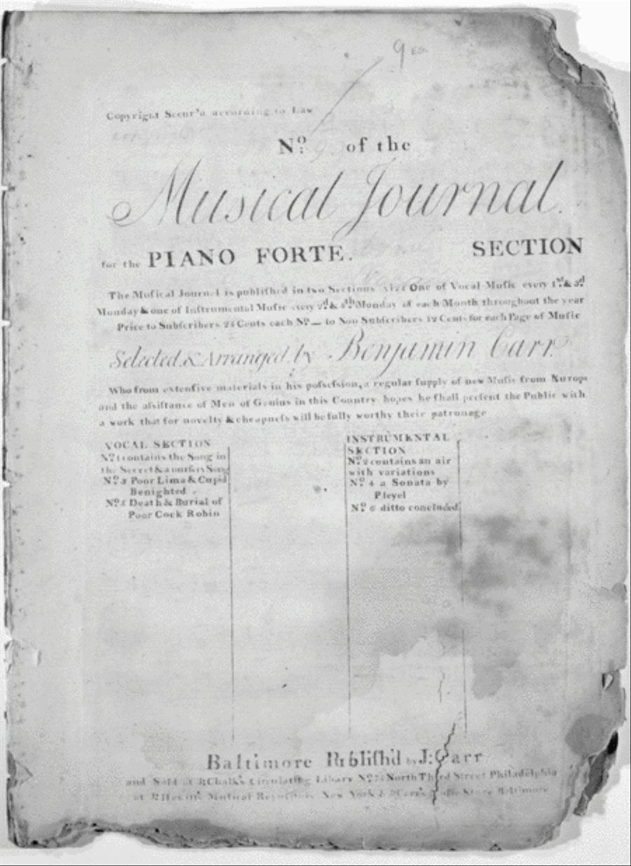 (1) Poor Mary; (2) Little Boy Blew, Nursery Song for two Voices; (3) Shakespeares Willow; (4) The Wood Robin Piano scores gallery preview page 1