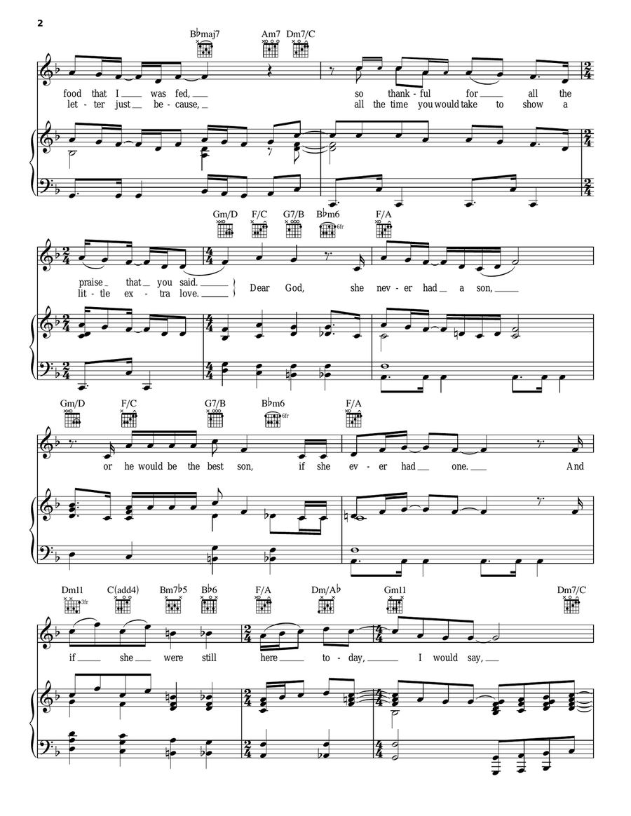 Owe It All Piano, Vocal, Guitar scores gallery preview page 2