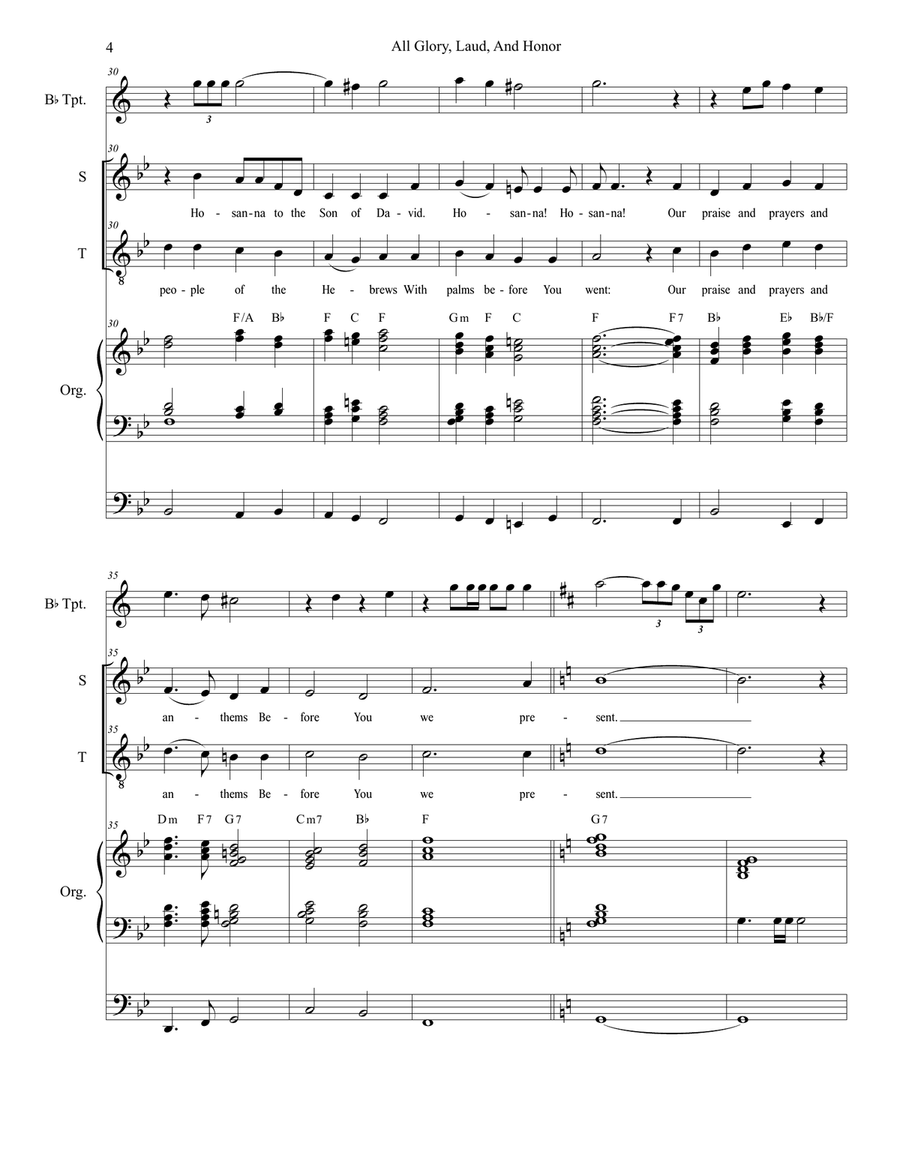 All Glory, Laud, And Honor (with 