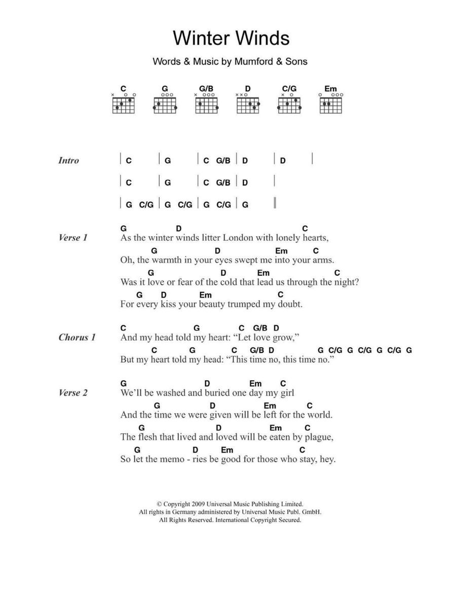 Winter Winds Acoustic Guitar scores gallery preview page 1