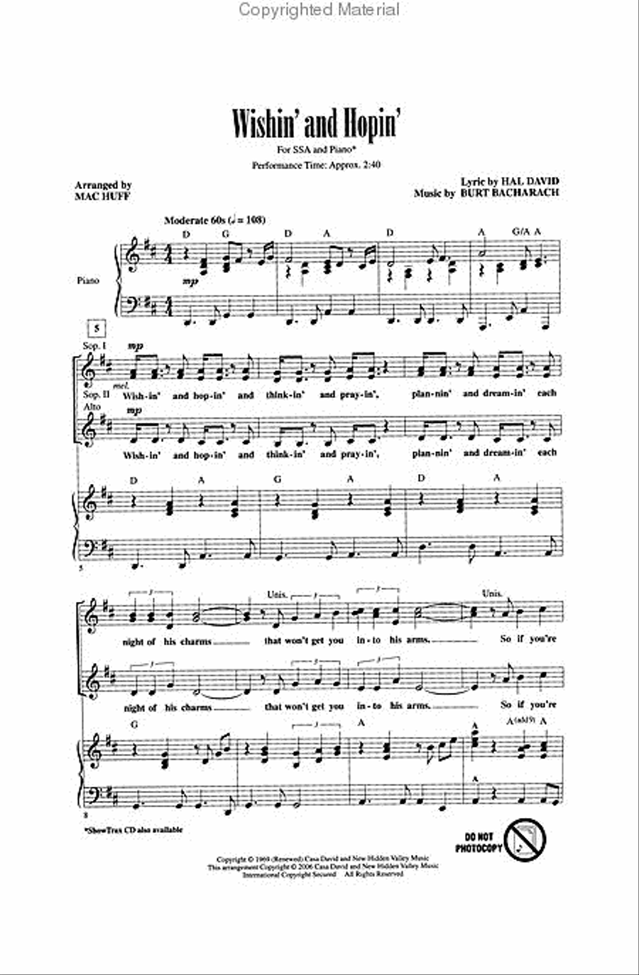 Wishin' and Hopin' SSA scores gallery preview page 2