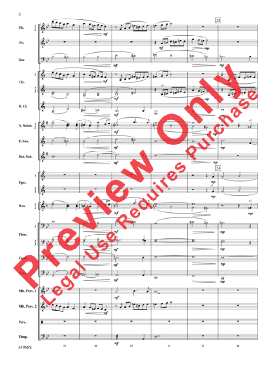 Holy Night, Silent Night Concert Band scores gallery preview page 6