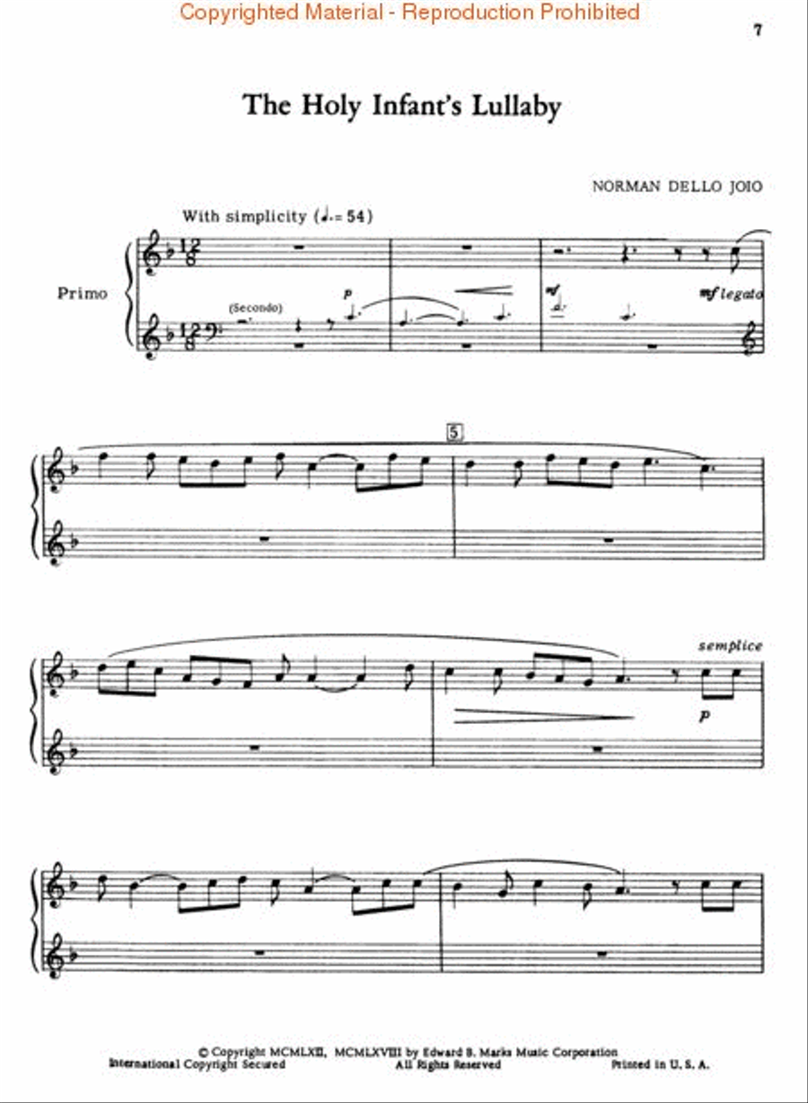 Christmas Music for Duet 1 Piano, 4-Hands scores gallery preview page 3