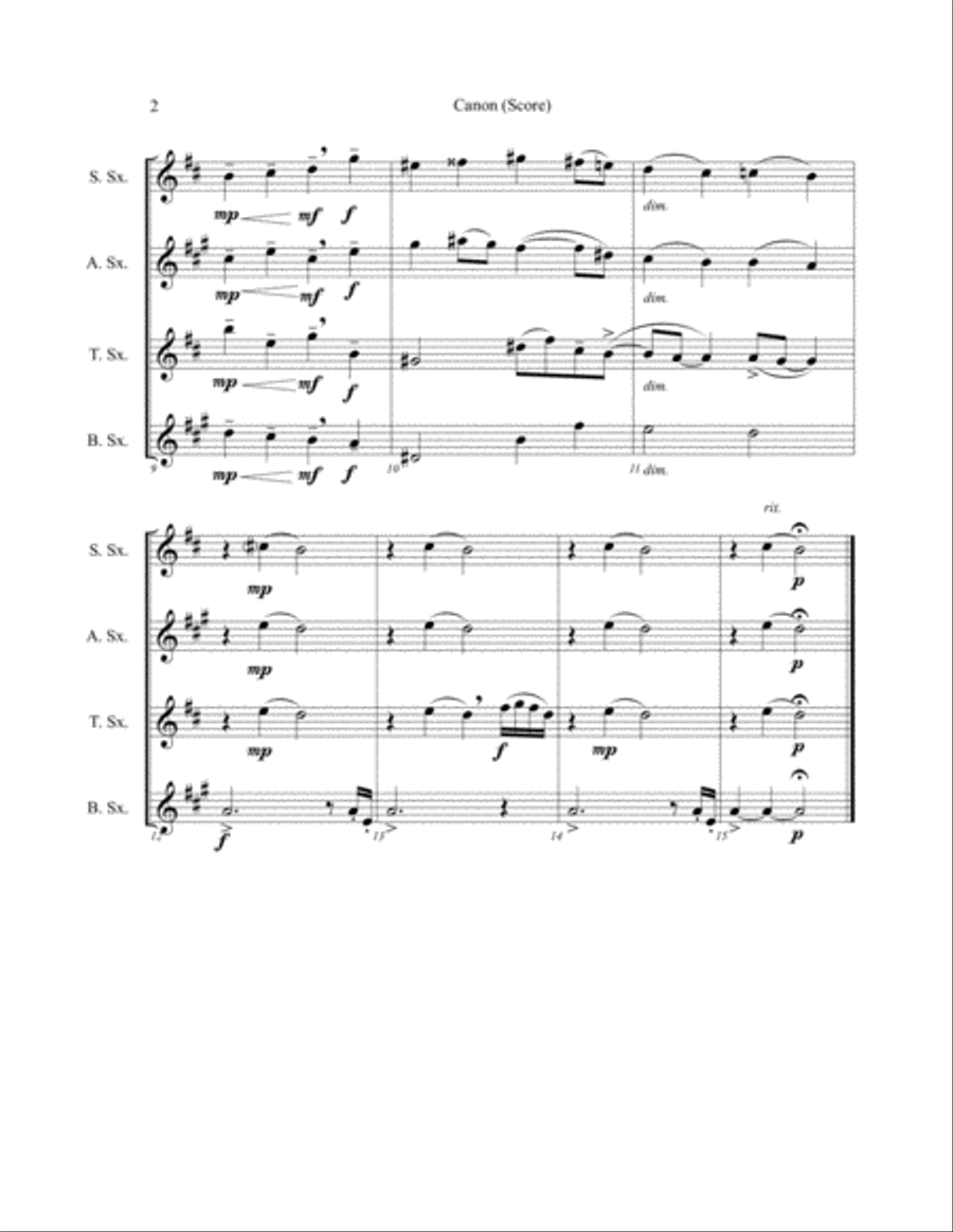 Canon Woodwind Quartet scores gallery preview page 3