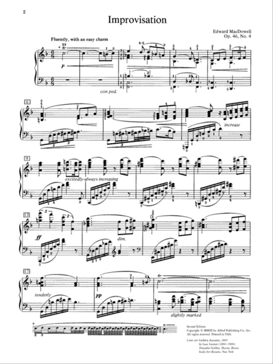 MacDowell: Improvisation, Opus 46, No. 4 Small Ensemble scores gallery preview page 2