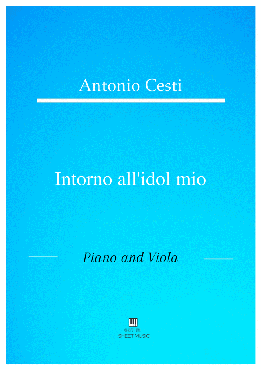 Antonio Cesti - Intorno all idol mio (Piano and Viola) Small Ensemble scores gallery preview page 1