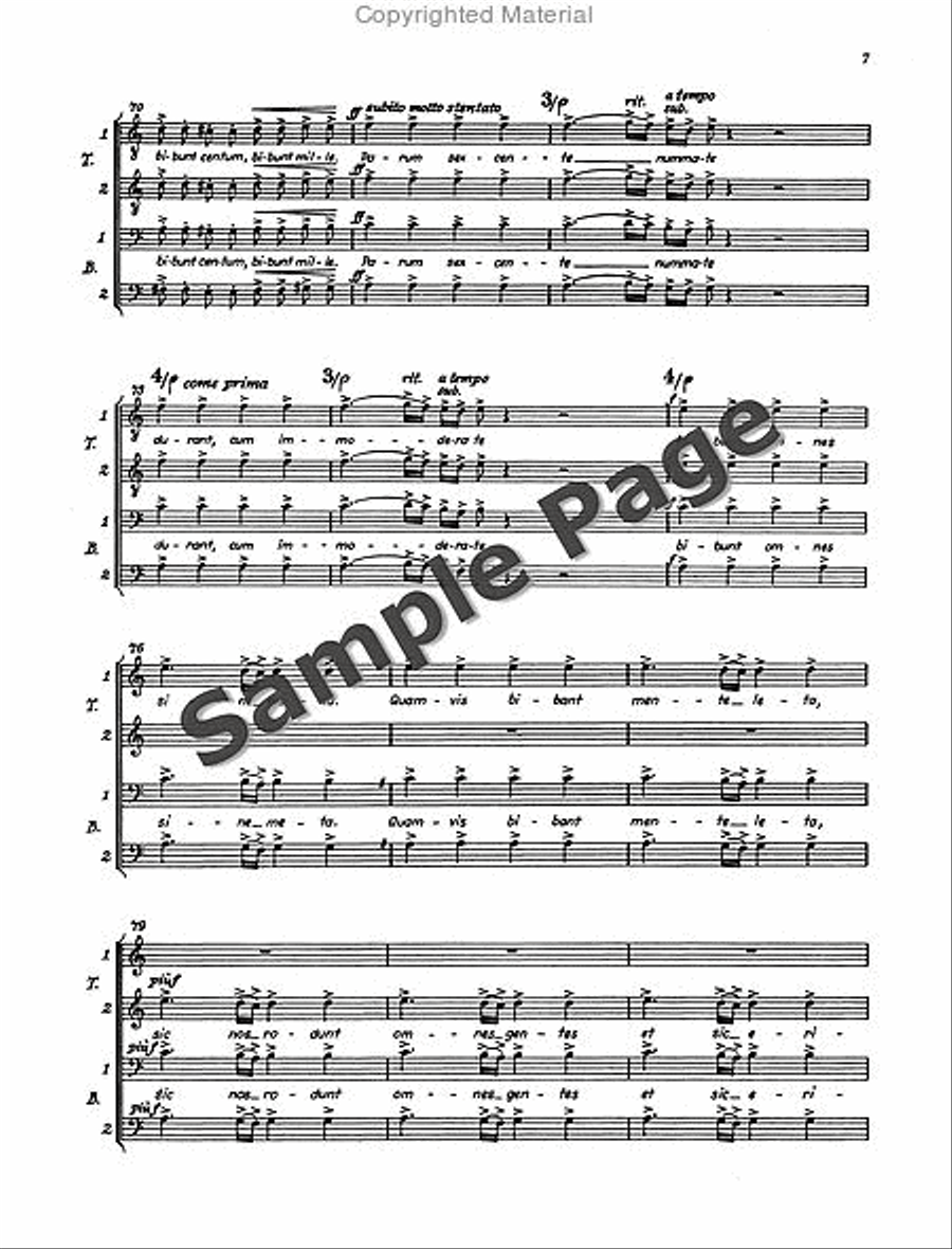 In taberna quando sumus from Carmina Burana TTB scores gallery preview page 8