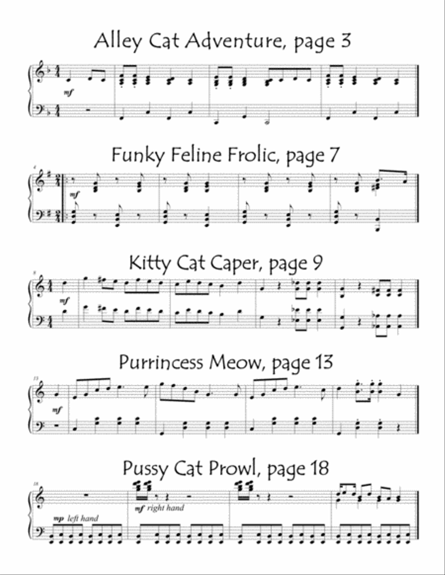 Playful Kittens Suite (A Collection of 5 Piano Solos) Piano Method scores gallery preview page 2