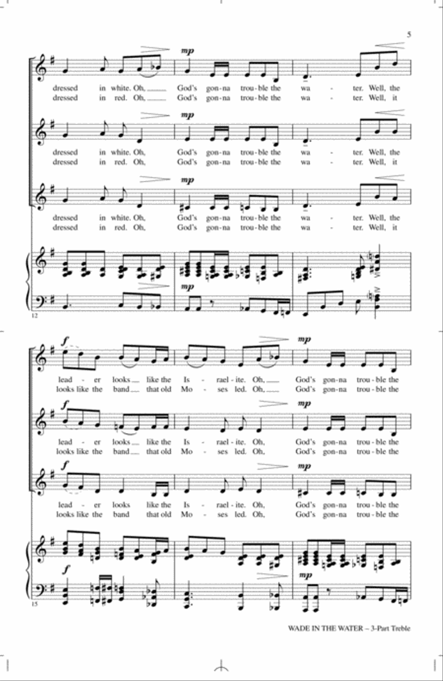 Wade In The Water Wade In The Water 3-Part scores gallery preview page 3