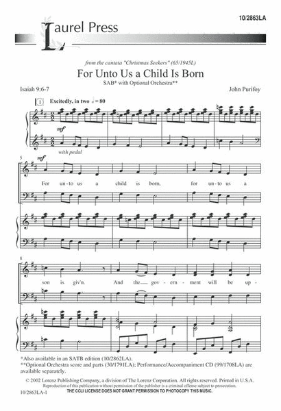 For Unto Us a Child is Born image number null