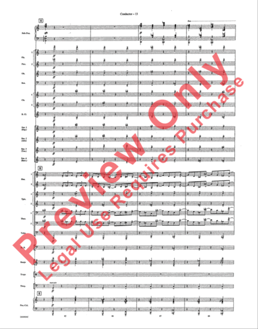Rhapsody in Blue (Setting for Piano and Wind Ensemble) Concert Band scores gallery preview page 20
