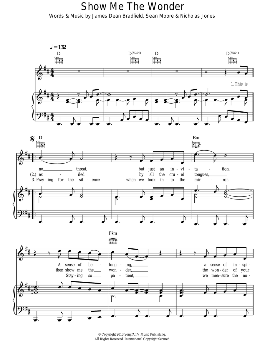 Show Me The Wonder Acoustic Guitar scores gallery preview page 1