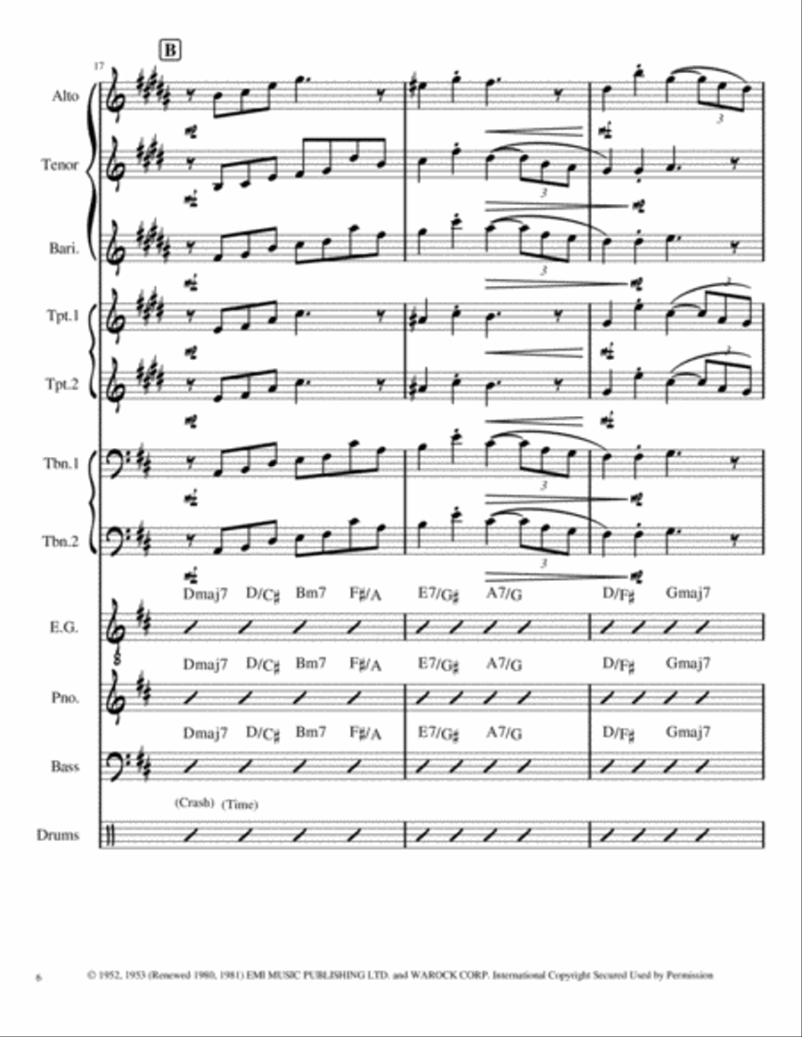 My One And Only Love Large Ensemble scores gallery preview page 6