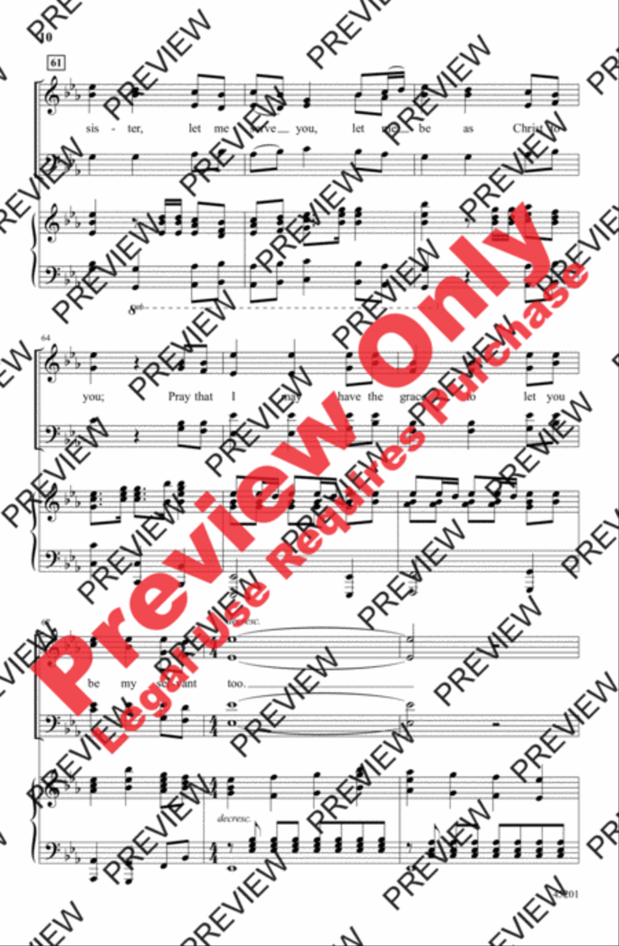 The Servant Song 4-Part scores gallery preview page 10