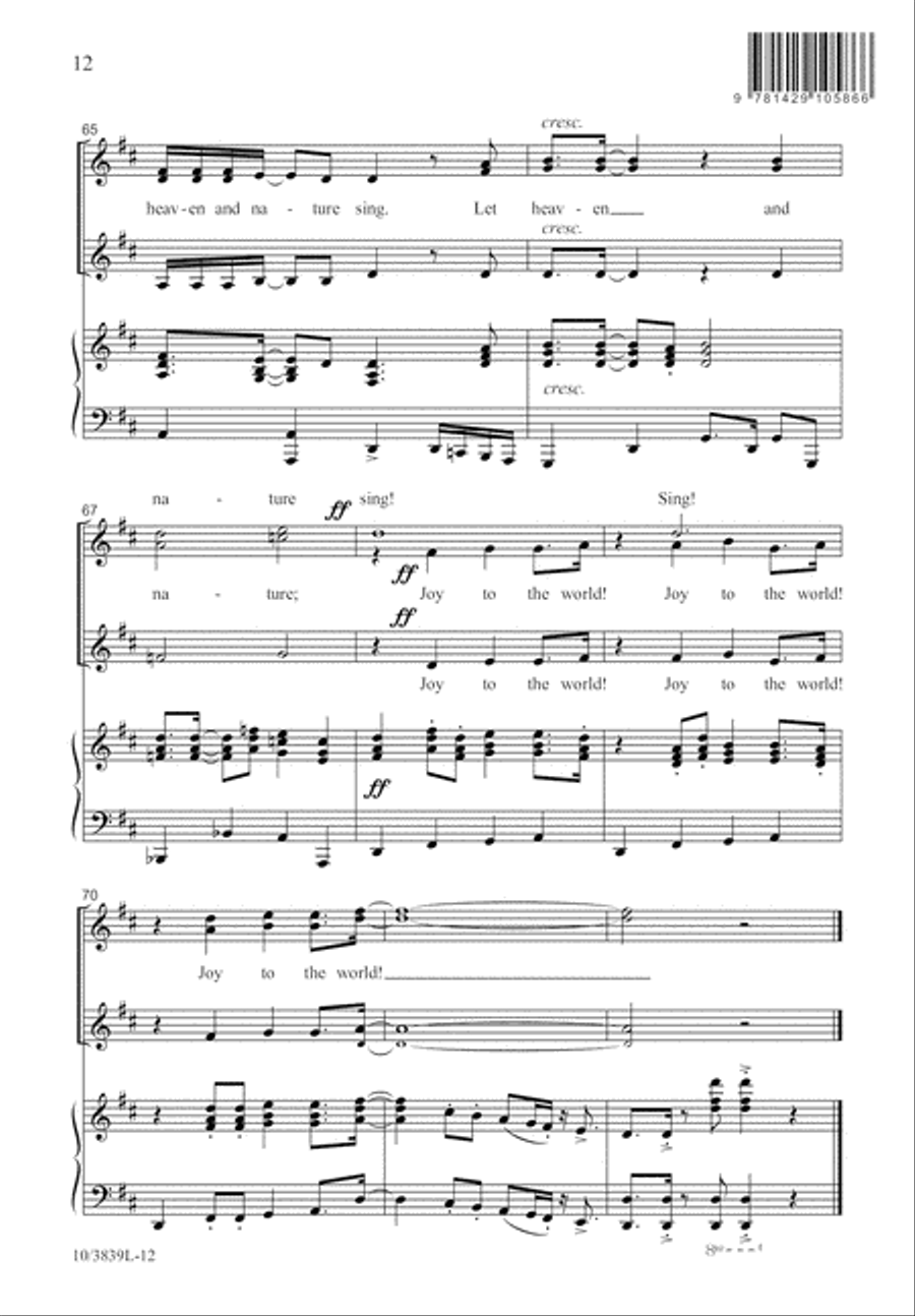 Let Heaven and Nature Sing SSA scores gallery preview page 13