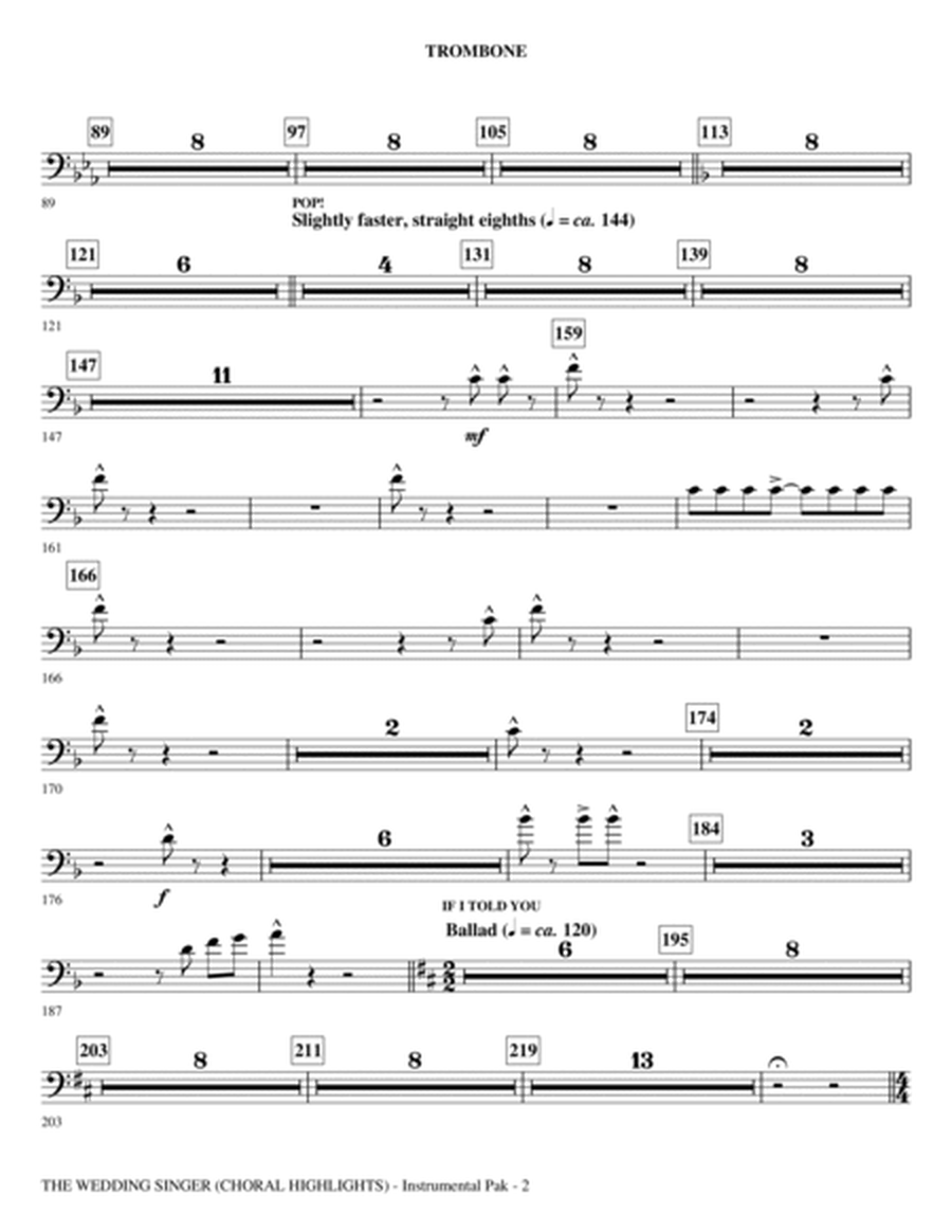 The Wedding Singer (Choral Highlights) - Trombone