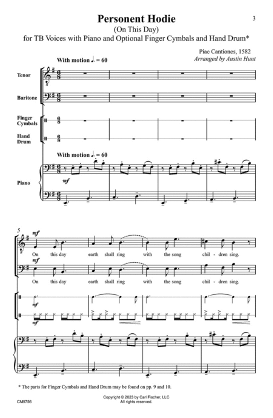 Personent Hodie Choir scores gallery preview page 2