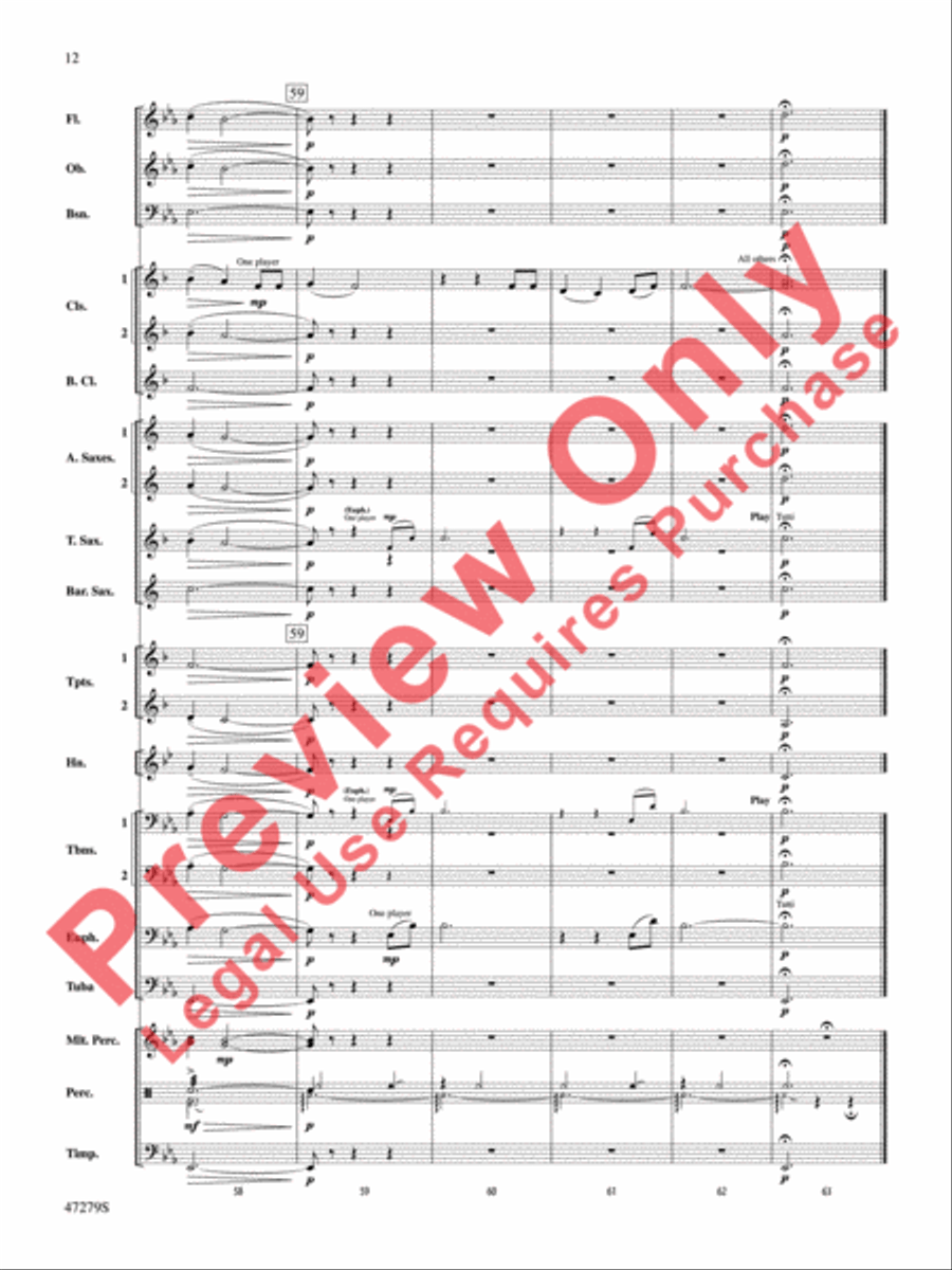 Beach Spring Beach Spring Concert Band scores gallery preview page 13