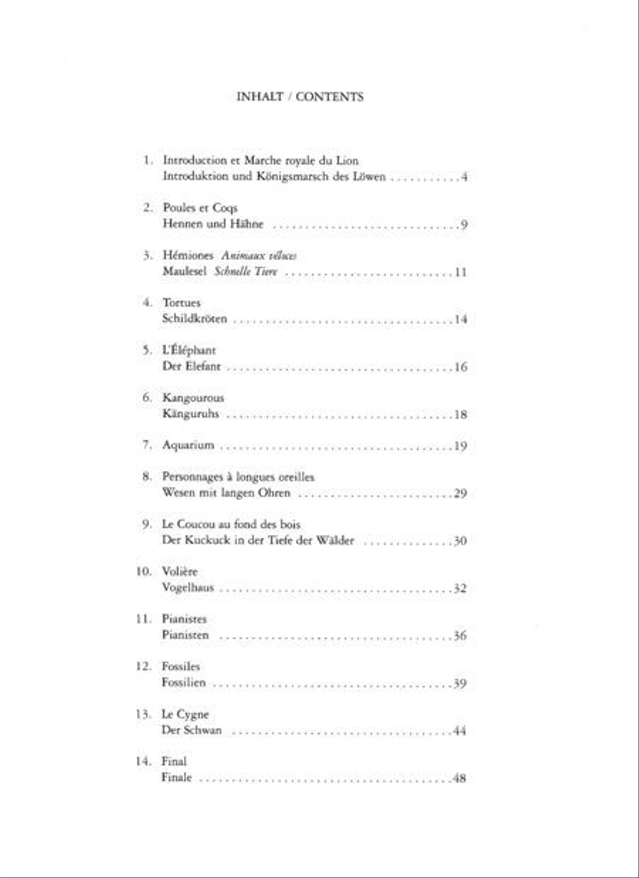 The Carnival of the Animals Piano Duet scores gallery preview page 2