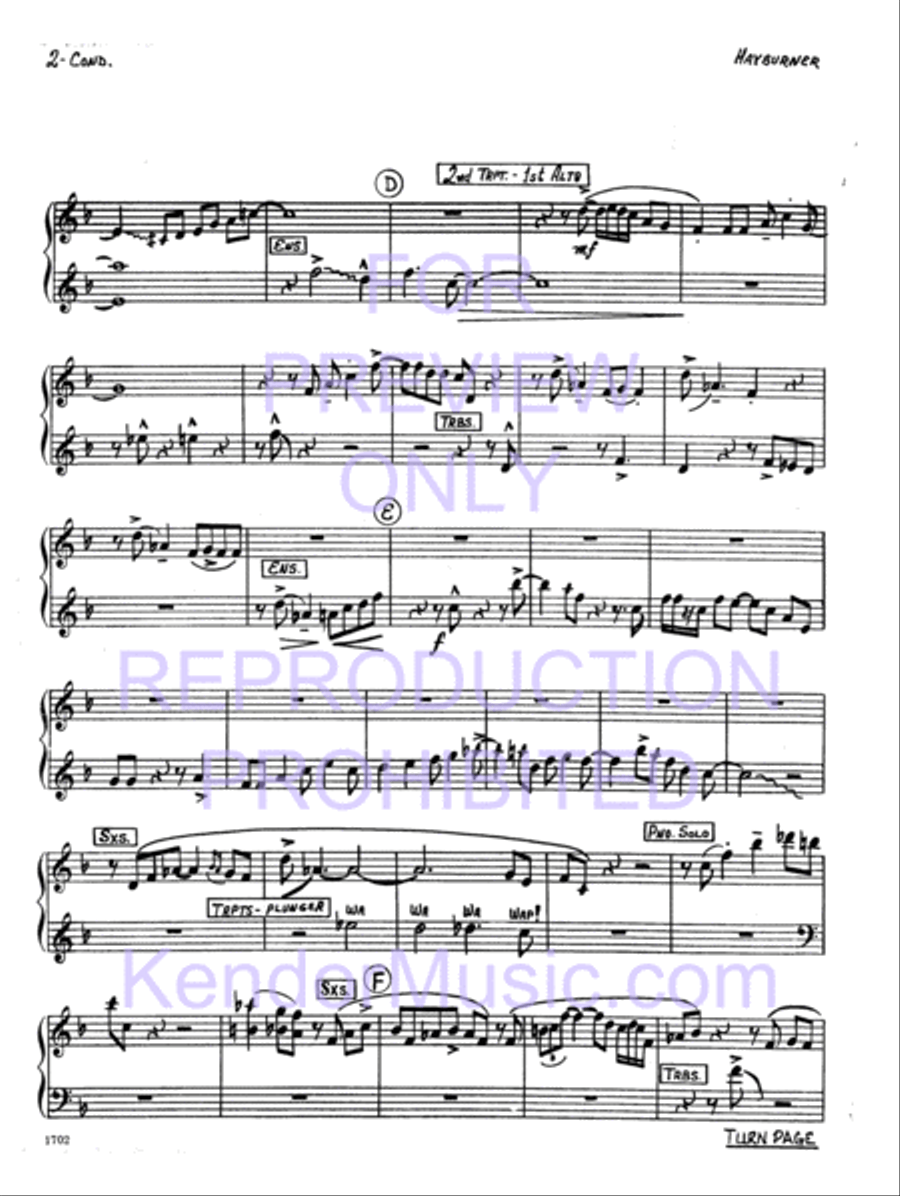 Hay Burner Jazz Ensemble scores gallery preview page 3