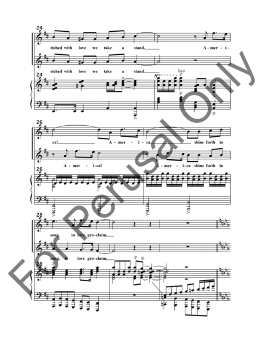 America the Beautiful (Choral Score) SA scores gallery preview page 5