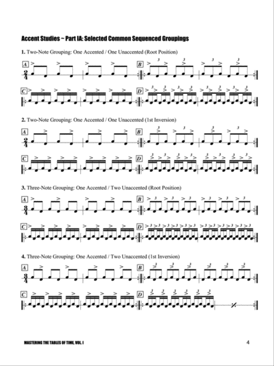 Mastering the Tables of Time -- Introducing the Standard Timetable, Volume 1 Percussion scores gallery preview page 4