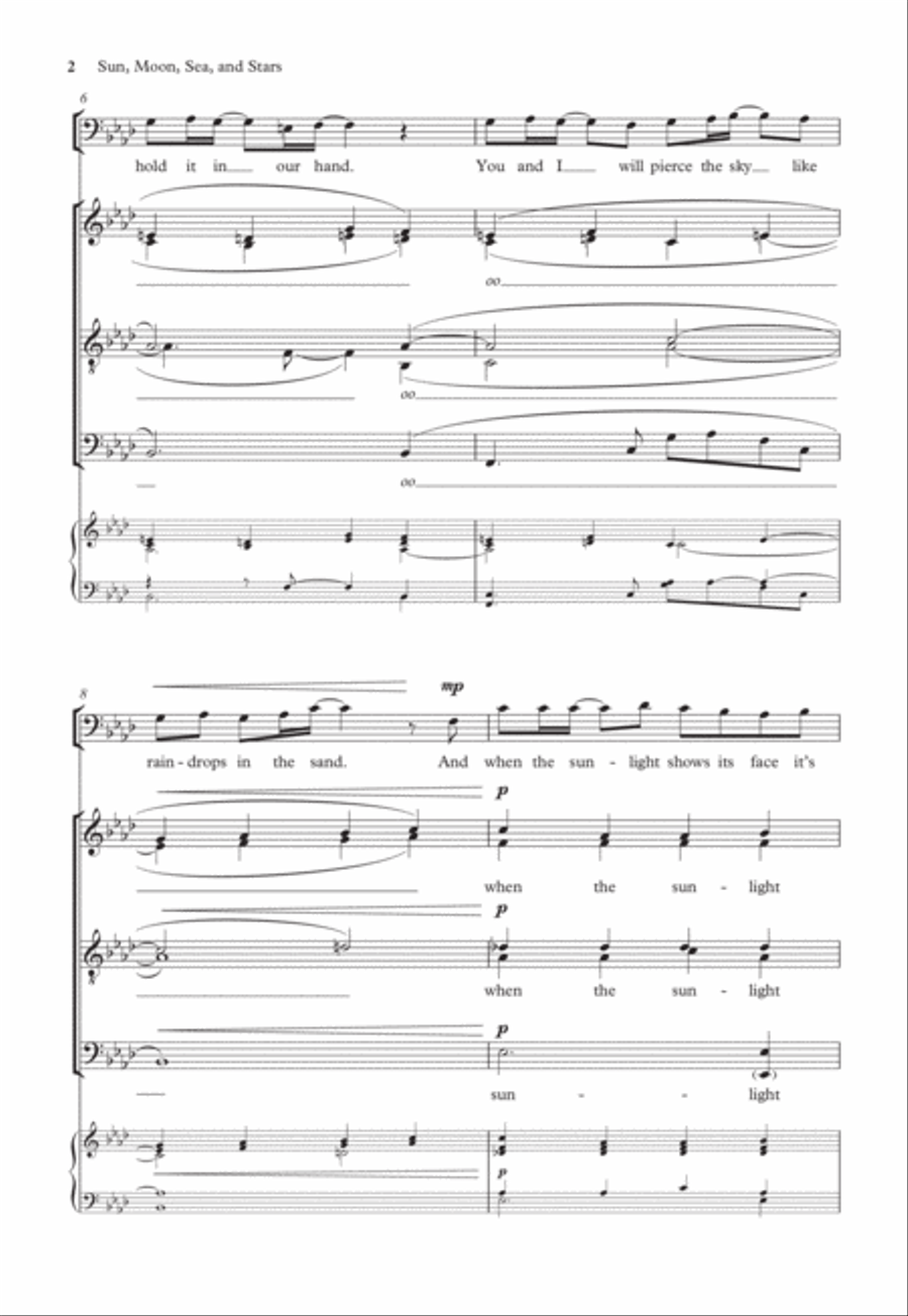 Sun, Moon, Sea, and Stars Choir scores gallery preview page 2