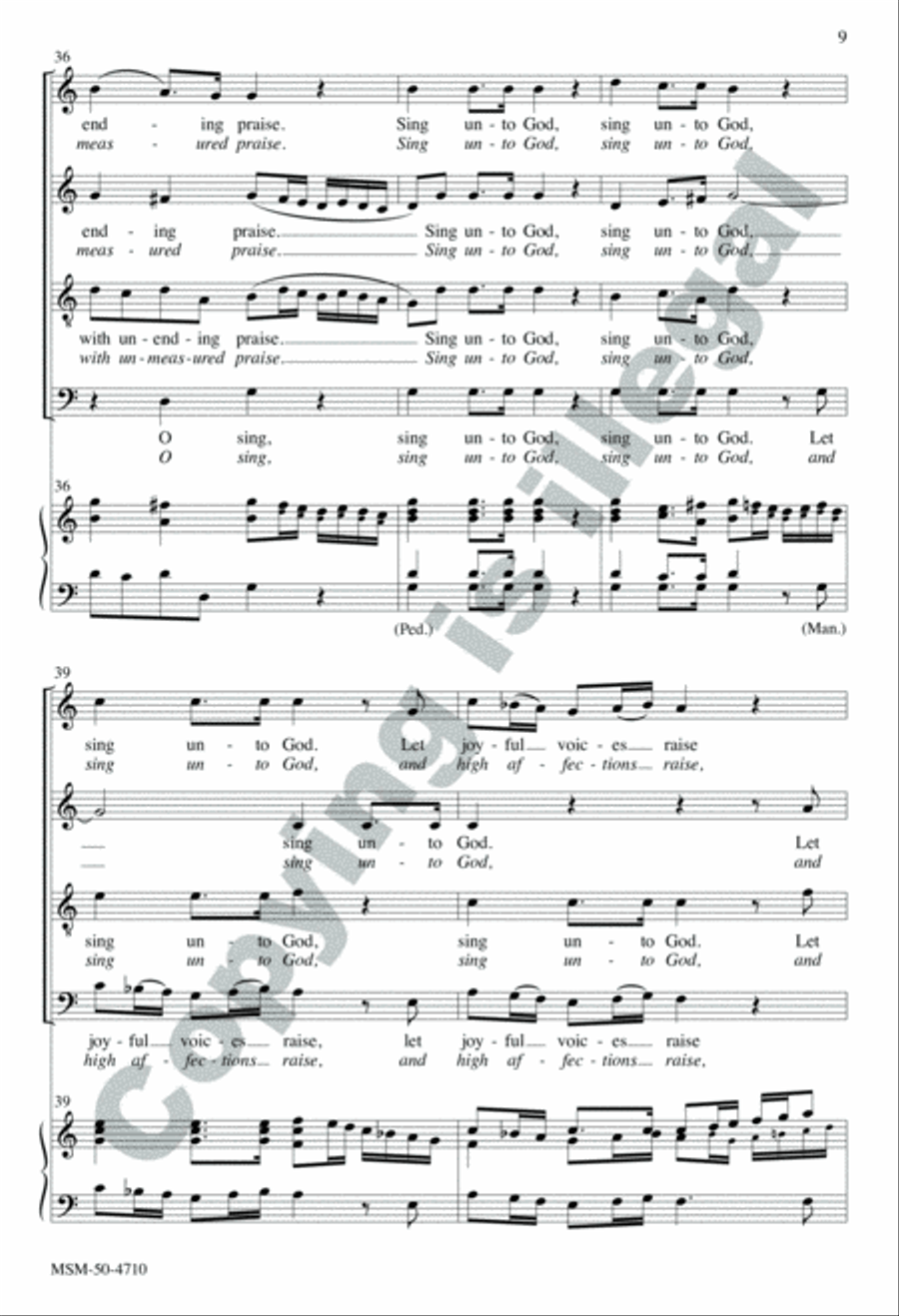 Sing unto God from Judas Maccabaeus 4-Part scores gallery preview page 9