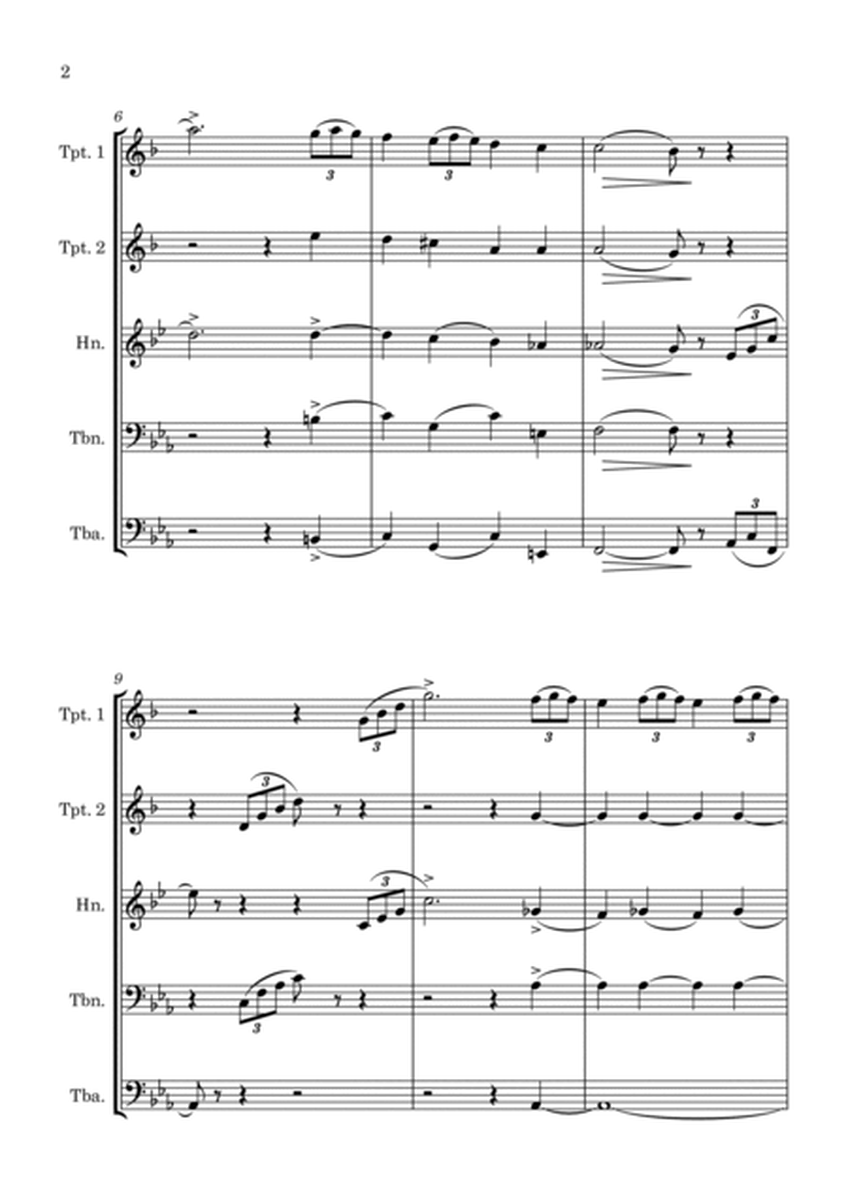 Ride On In Majesty (Voluntary for Palm Sunday) for Brass Quintet image number null