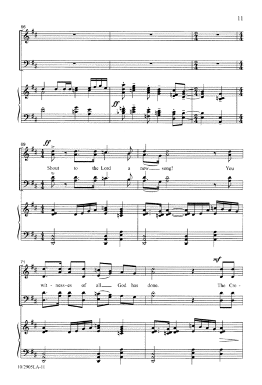 Shout to the Lord a New Song 4-Part scores gallery preview page 11