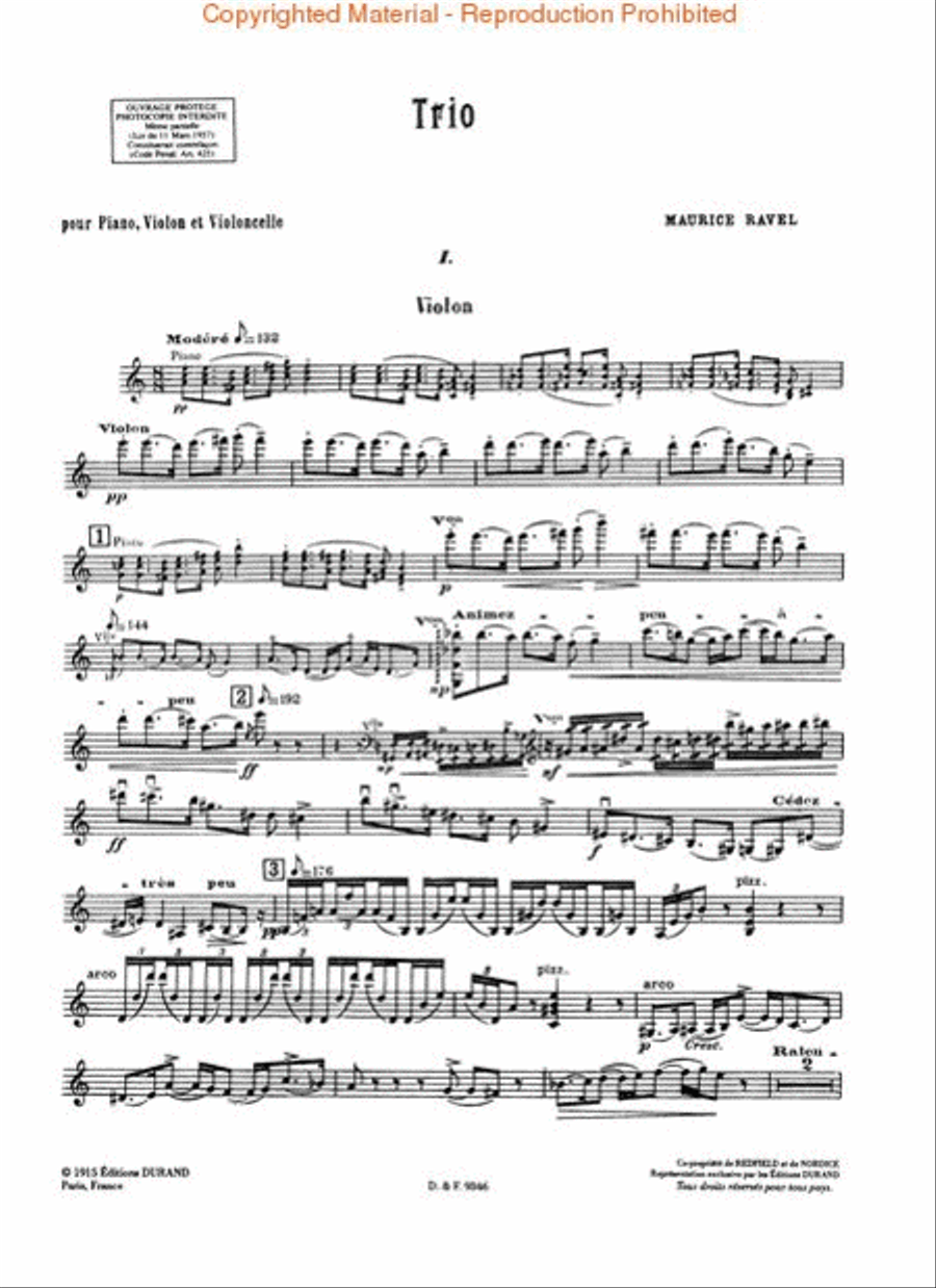 Trio for Violin, Cello and Piano Piano Trio scores gallery preview page 5