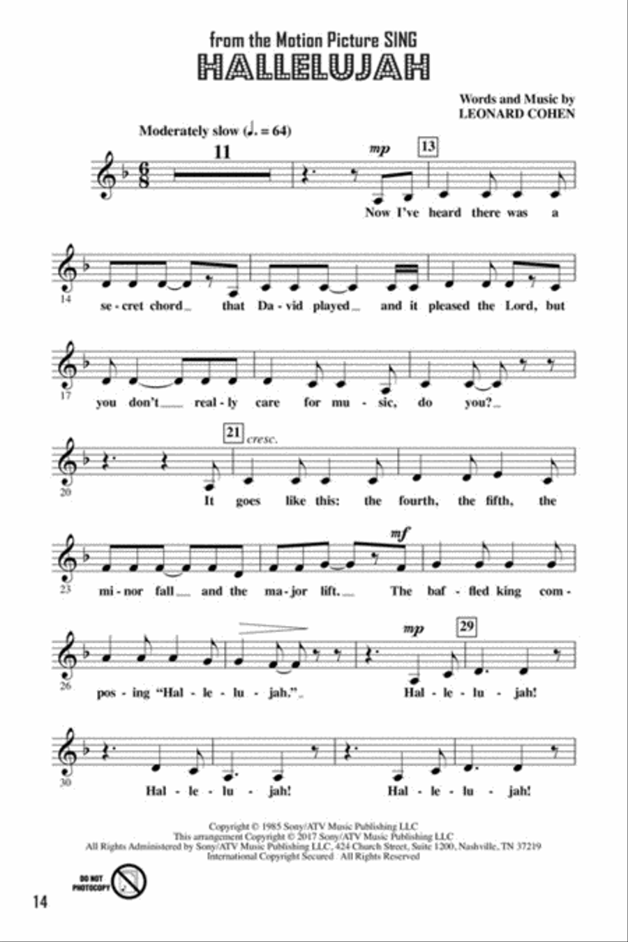 Let's All Sing Songs from the Motion Picture SING Choir scores gallery preview page 4