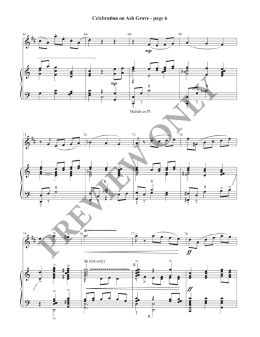 Celebration on ASH GROVE Director's Score (Print) Handbell Choir scores gallery preview page 7