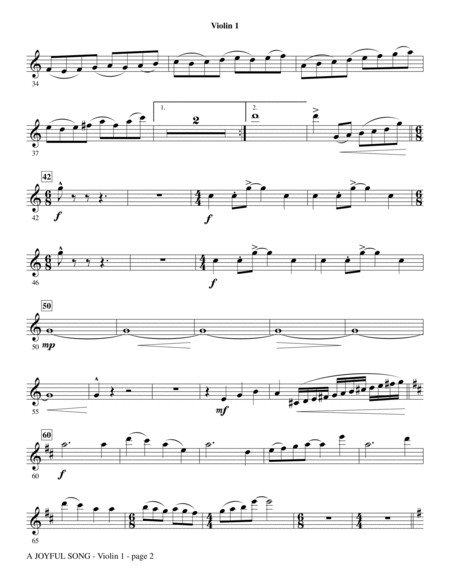 A Joyful Song - Violin 1