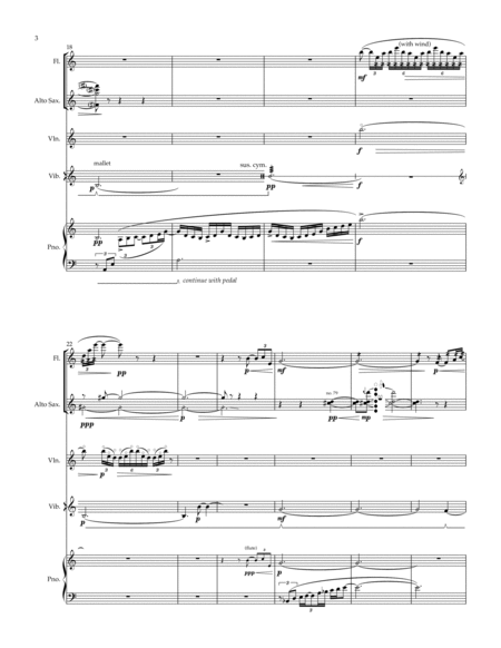 Light, Awaken - flute, alto sax, violin, piano, percussion image number null