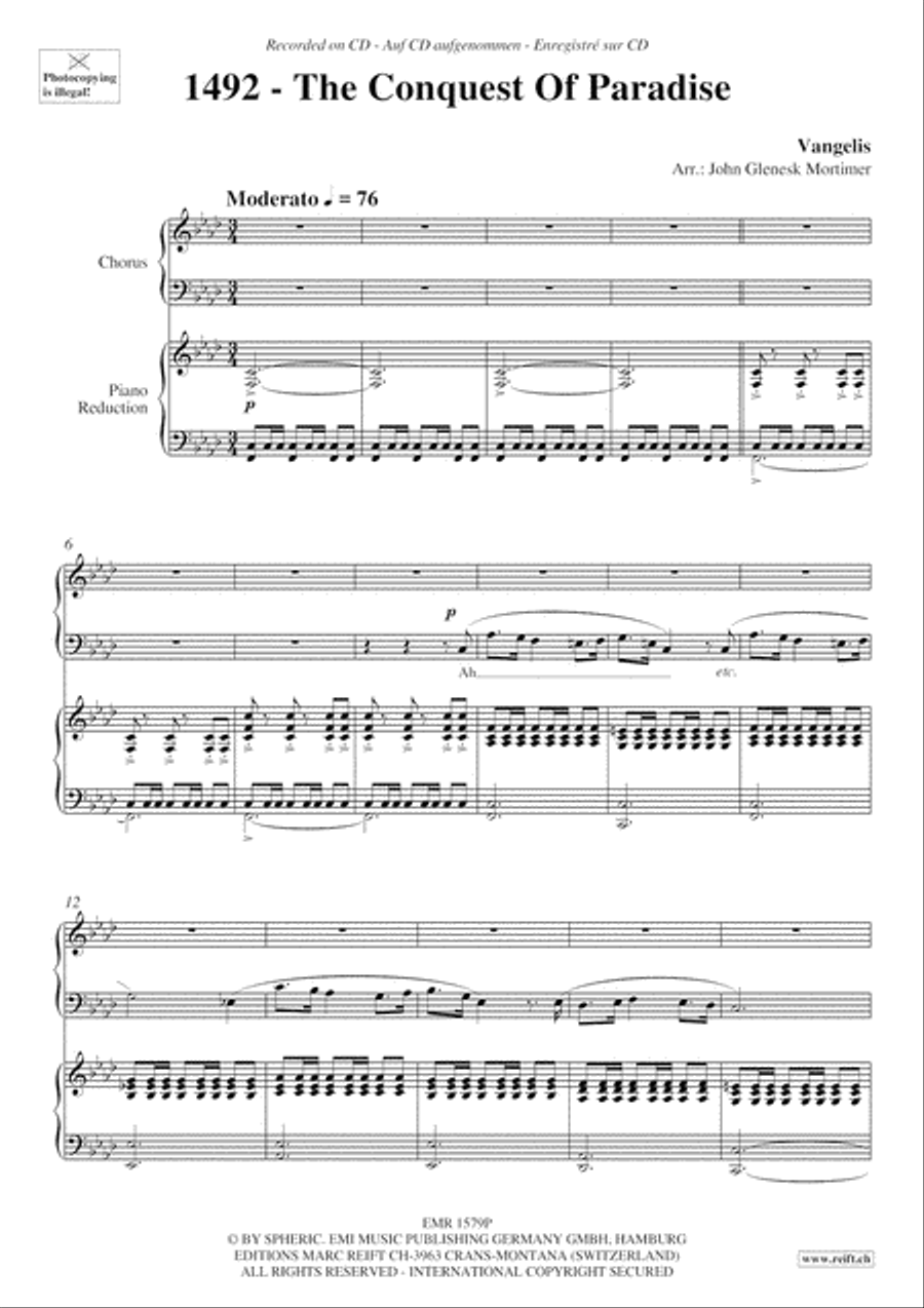 1492 The Conquest Of Paradise 4-Part scores gallery preview page 4